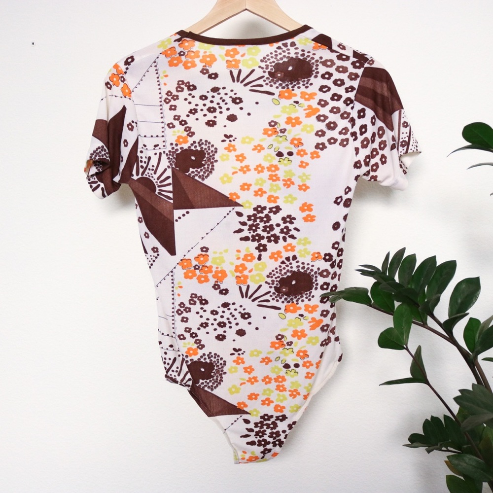 True Vintage 1960s Retro Bodysuit Top - Picture 4 of 5